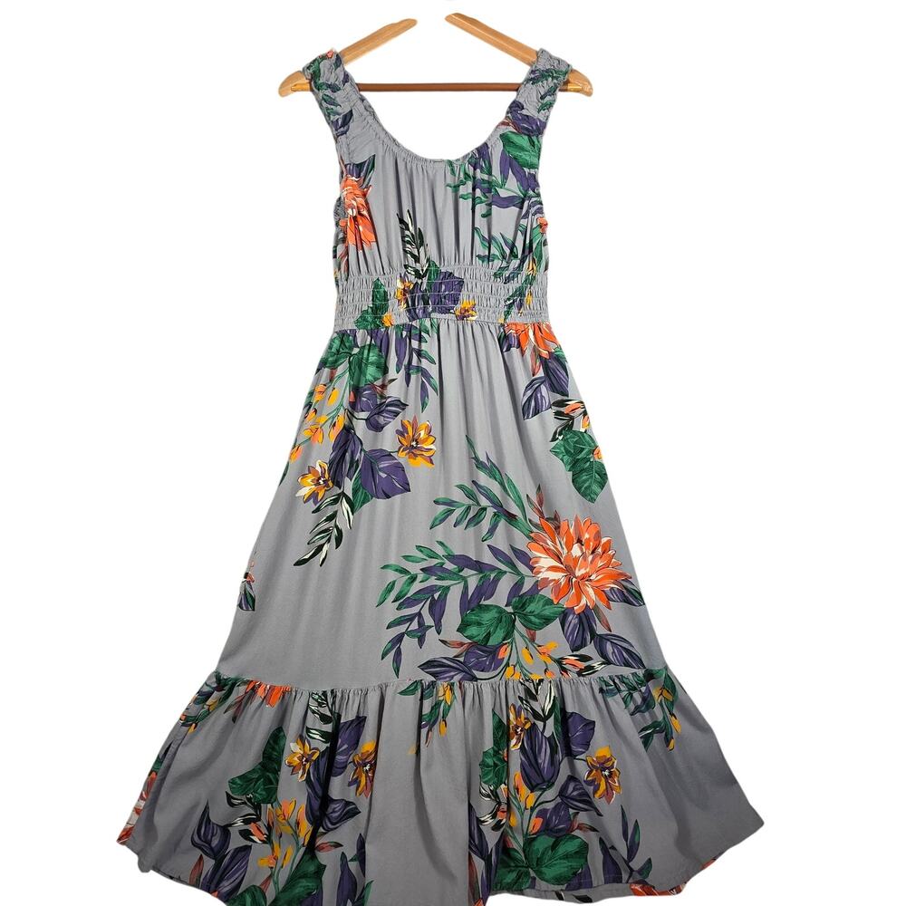 Patrons of Peace Floral Printed Smocked Maxi Sundress